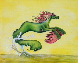 Hippocampus painting by Tia Harper