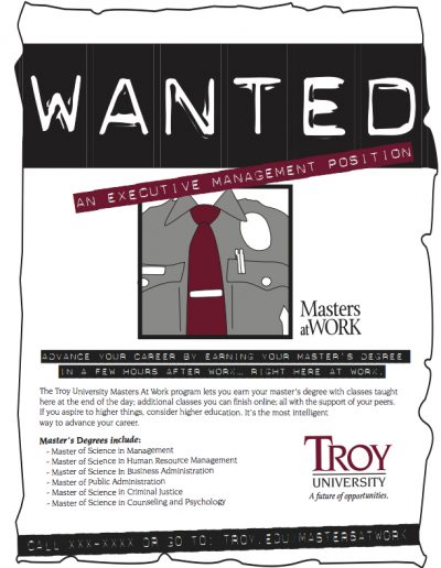 TROY - Masters at Work Program - Private Sector Poster Small Ad