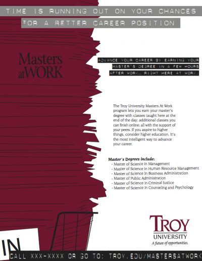 TROY - Masters at Work Program - Business Poster Small Ad